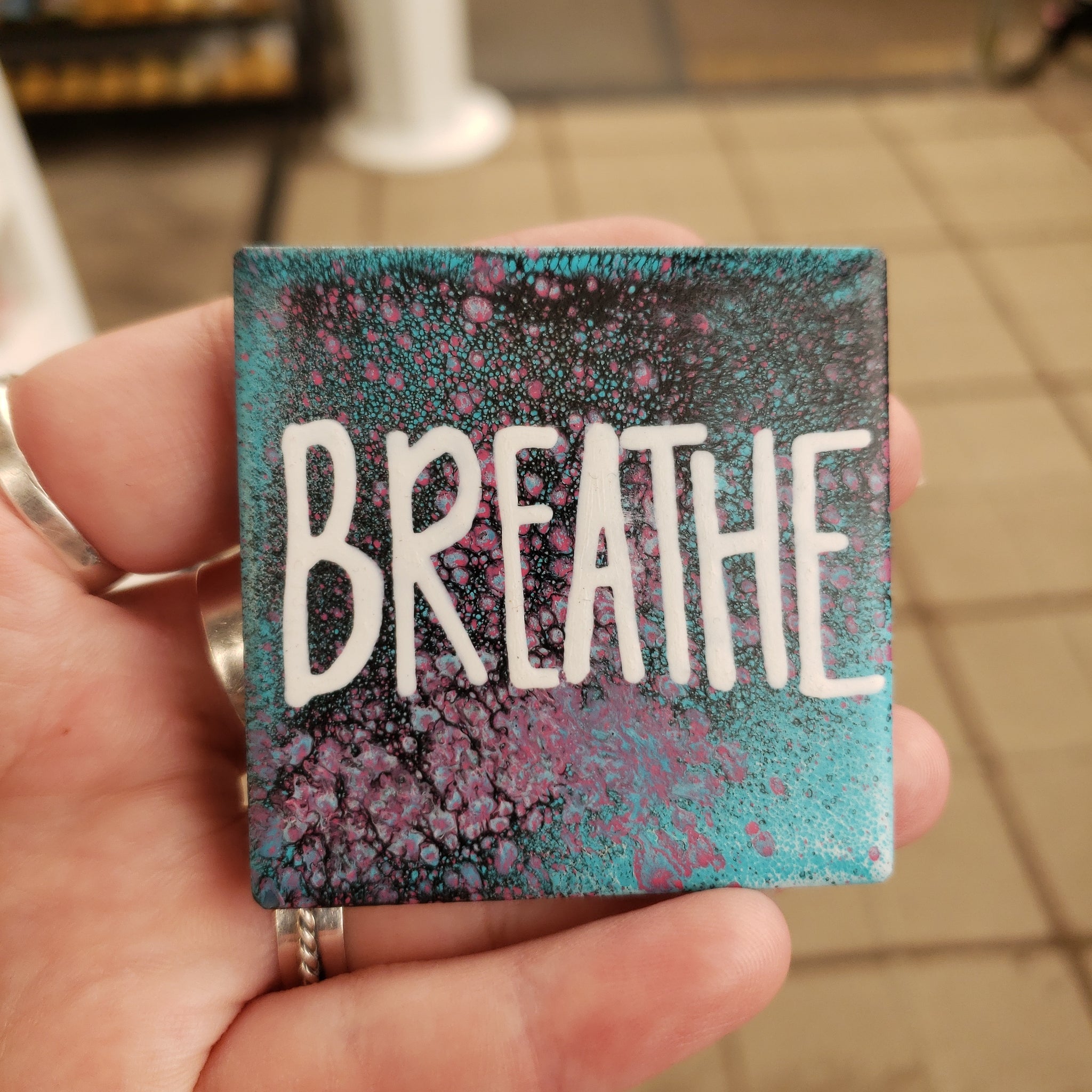 BREATHE. handmade magnet