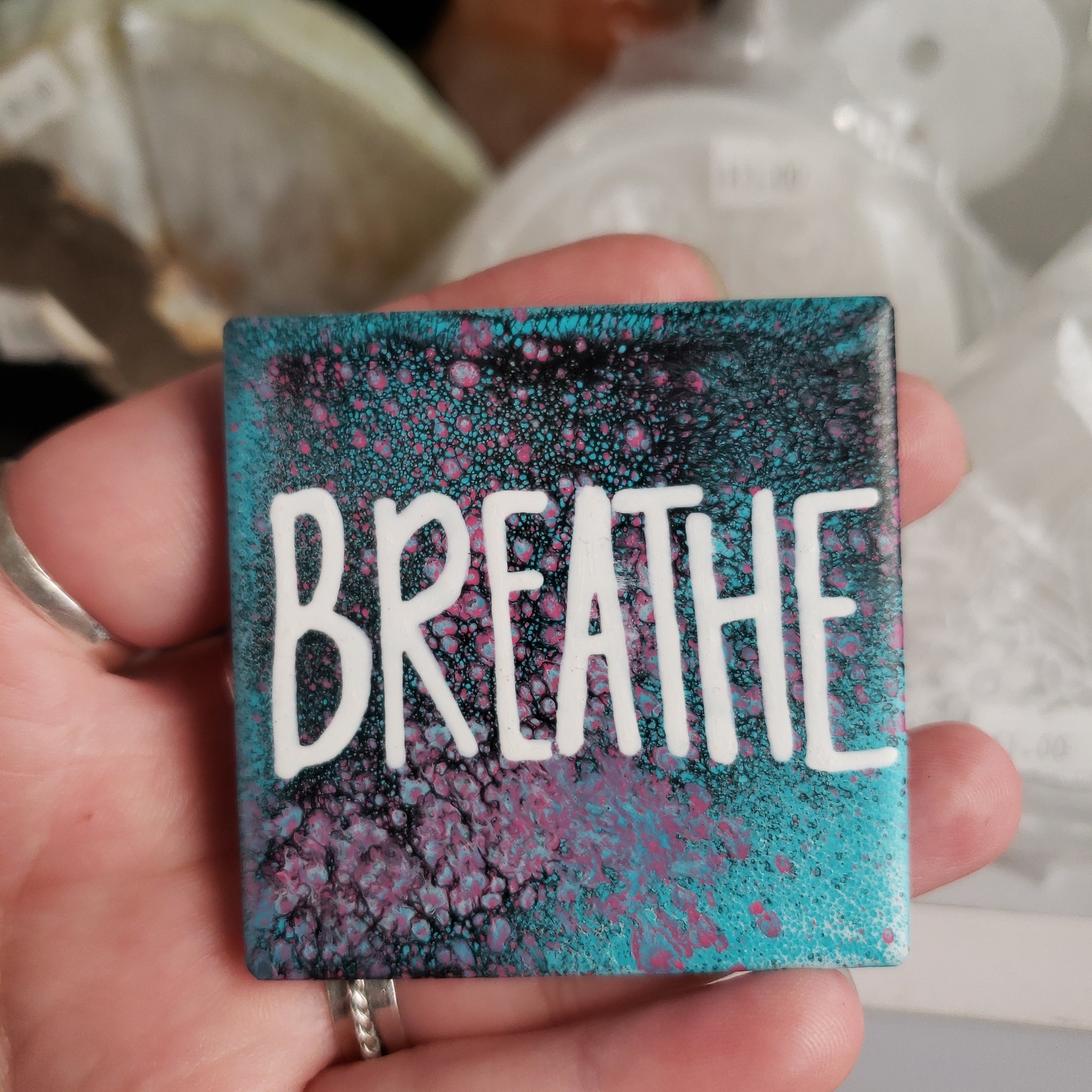 BREATHE. handmade magnet