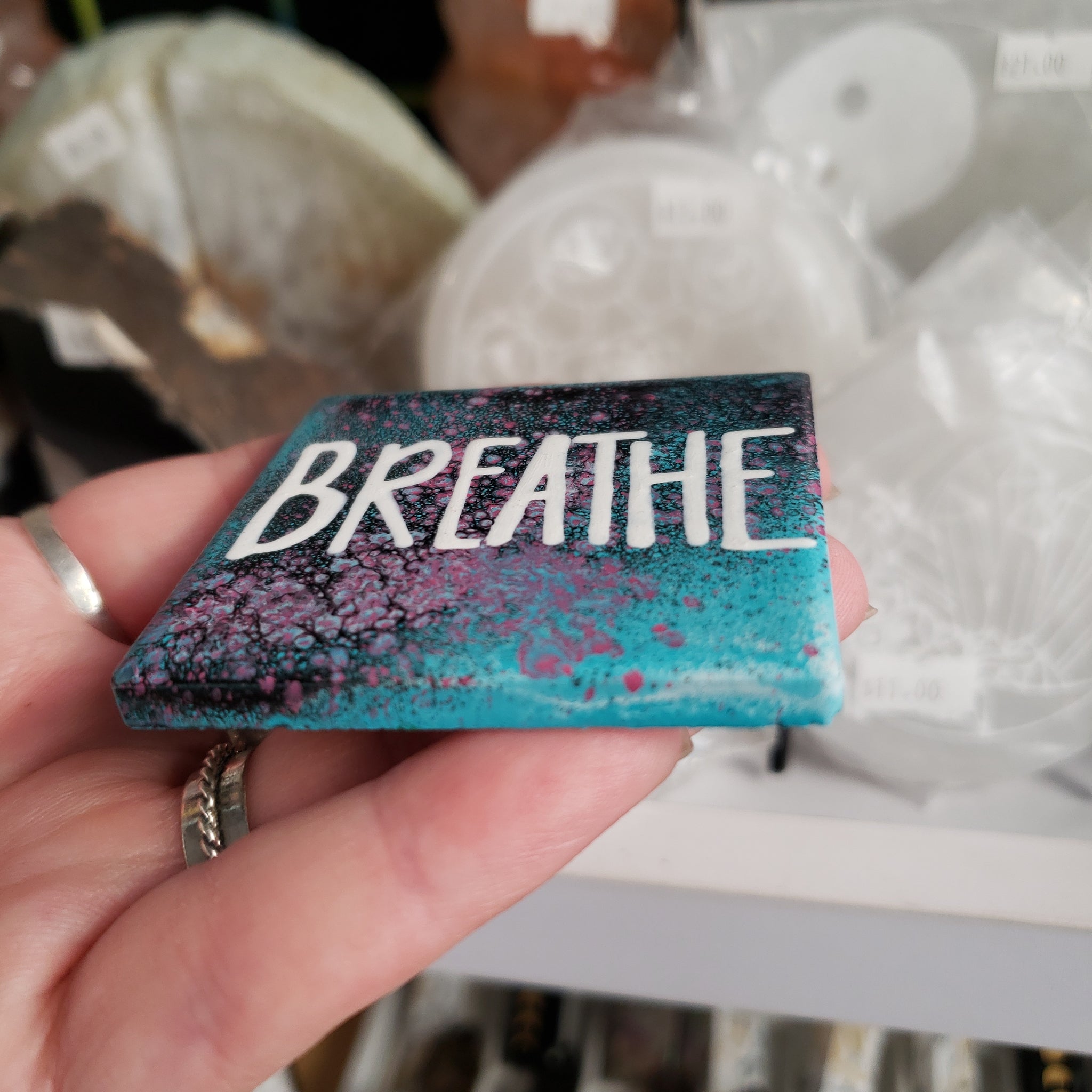 BREATHE. handmade magnet