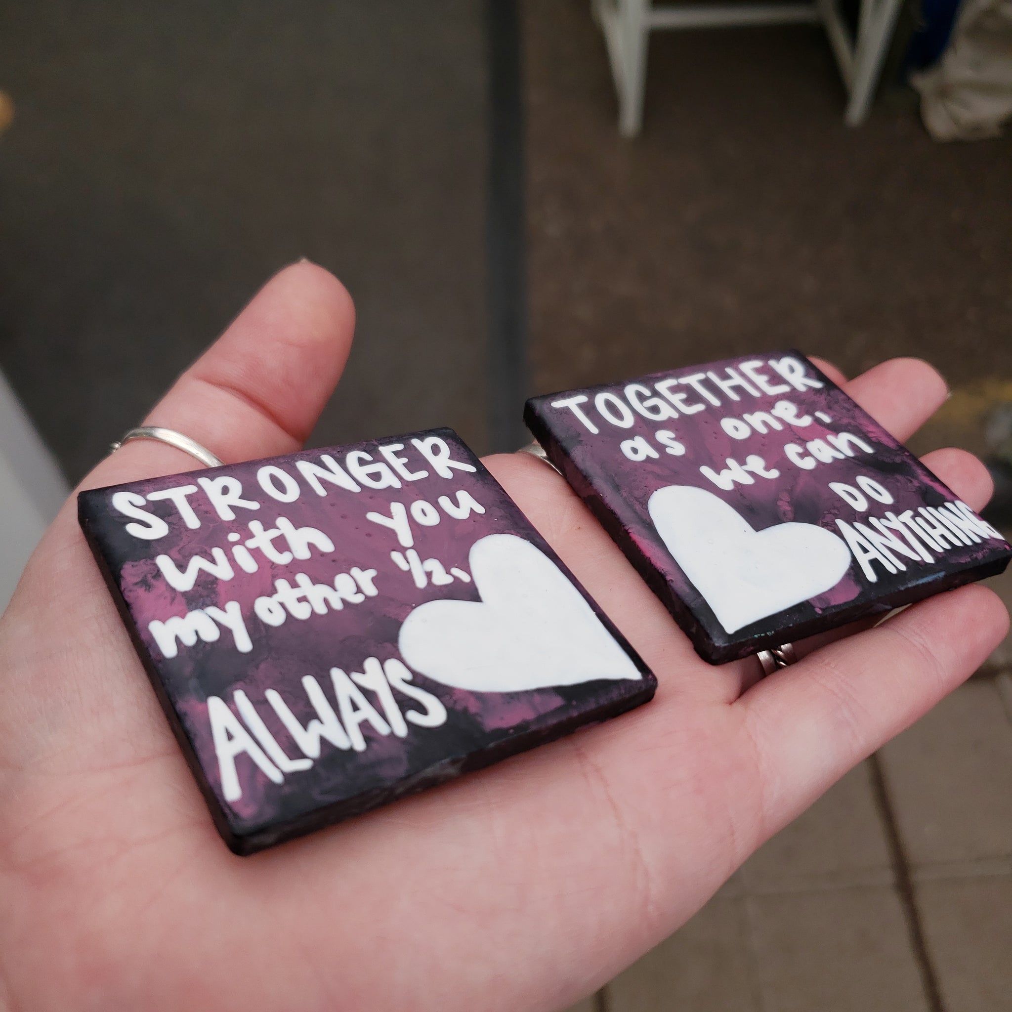 stronger together magnet couples set ♡