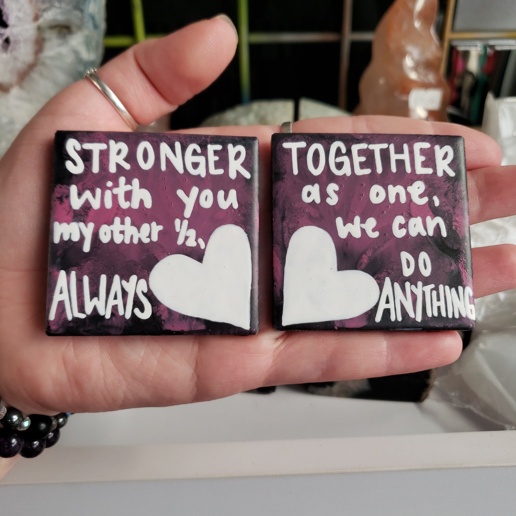 stronger together magnet couples set ♡