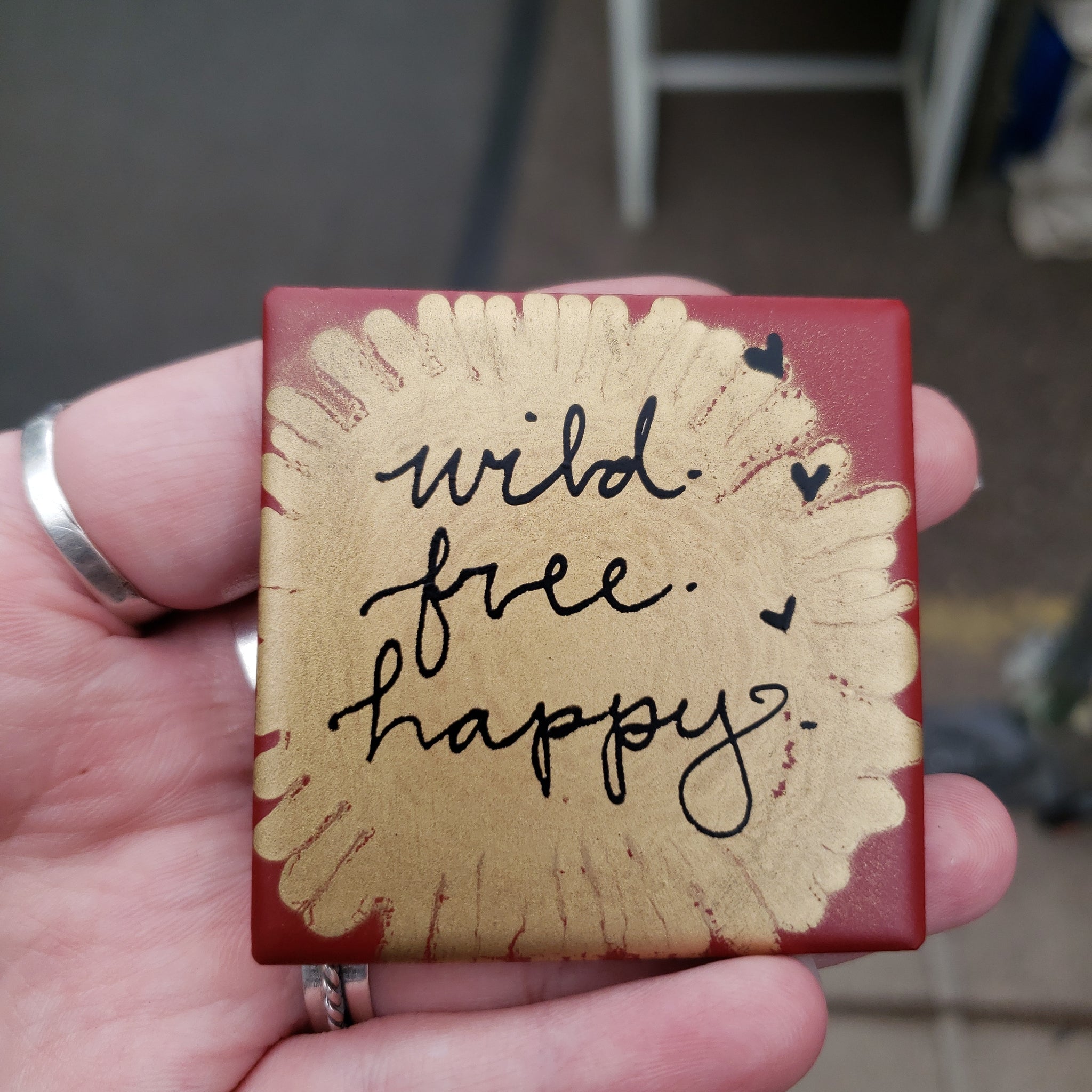 wild. free. happy. ♡♡♡ (Magnet)