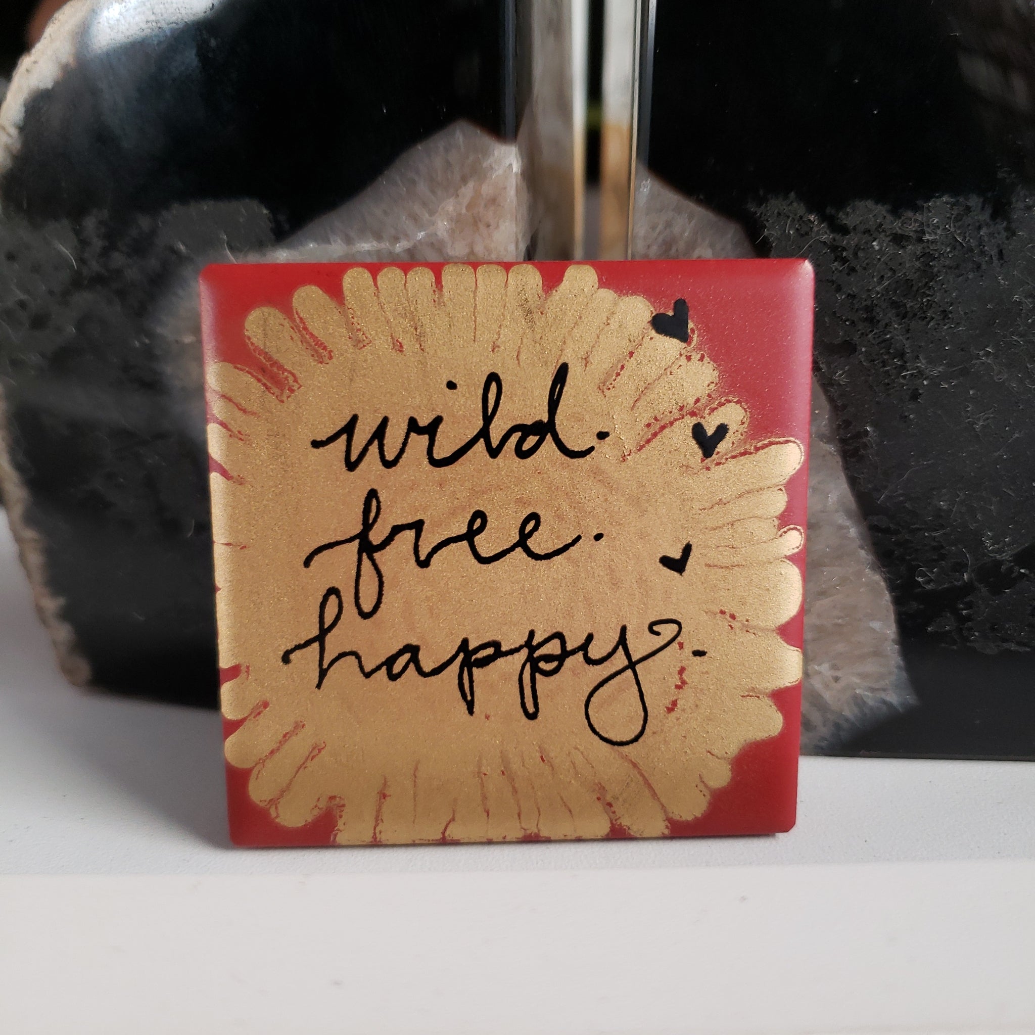 wild. free. happy. ♡♡♡ (Magnet)