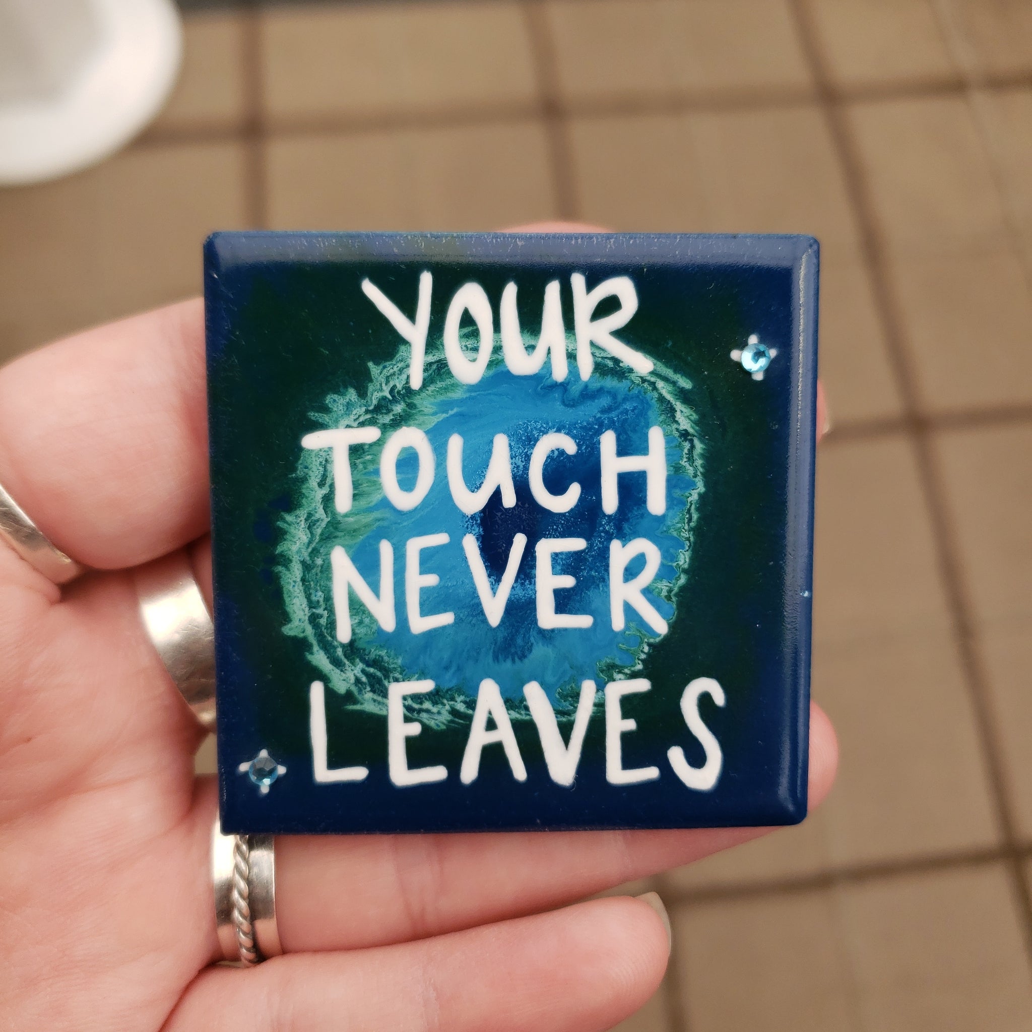 your touch never leaves (magnet)